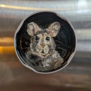 Hand-Painted Mouse Art on Lid